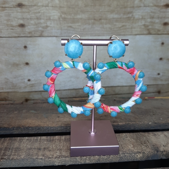 Lele Sadoughi x Roller Rabbit Ponderosa Headband and Matching Earrings - Picture 6 of 9